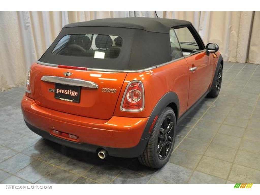 2014 Cooper Convertible - Spice Orange Metallic / Carbon Black photo #13
