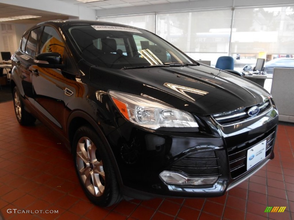 2013 Escape SEL 2.0L EcoBoost 4WD - Tuxedo Black Metallic / Charcoal Black photo #3