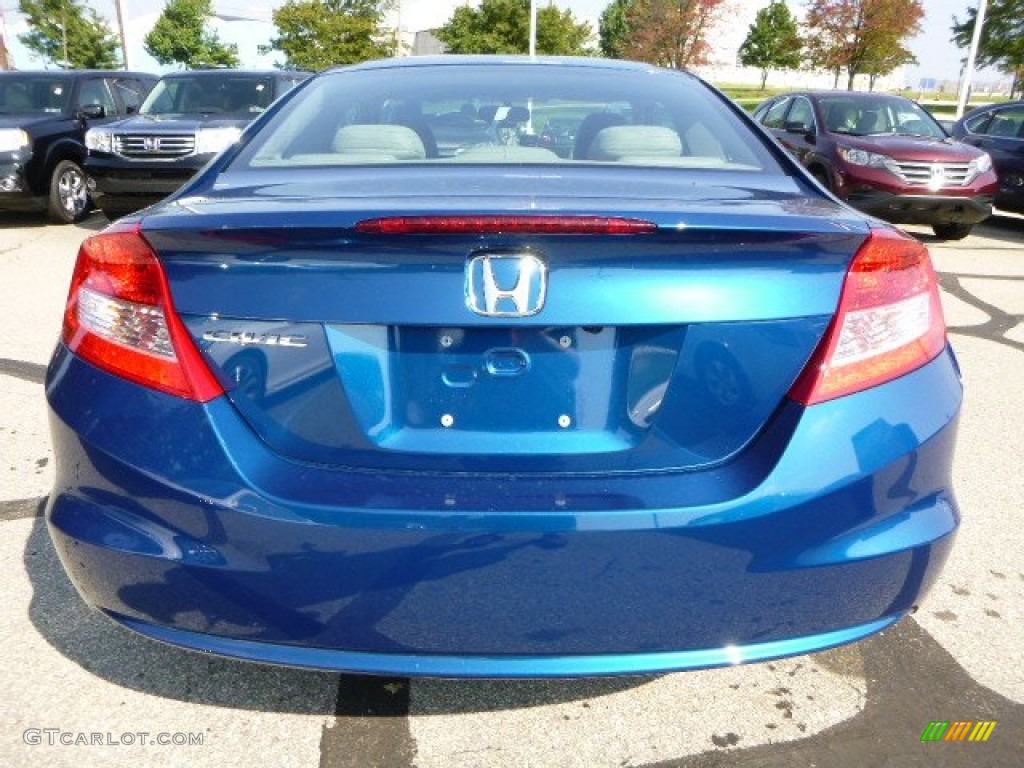 2013 Civic EX Coupe - Dyno Blue Pearl / Gray photo #4