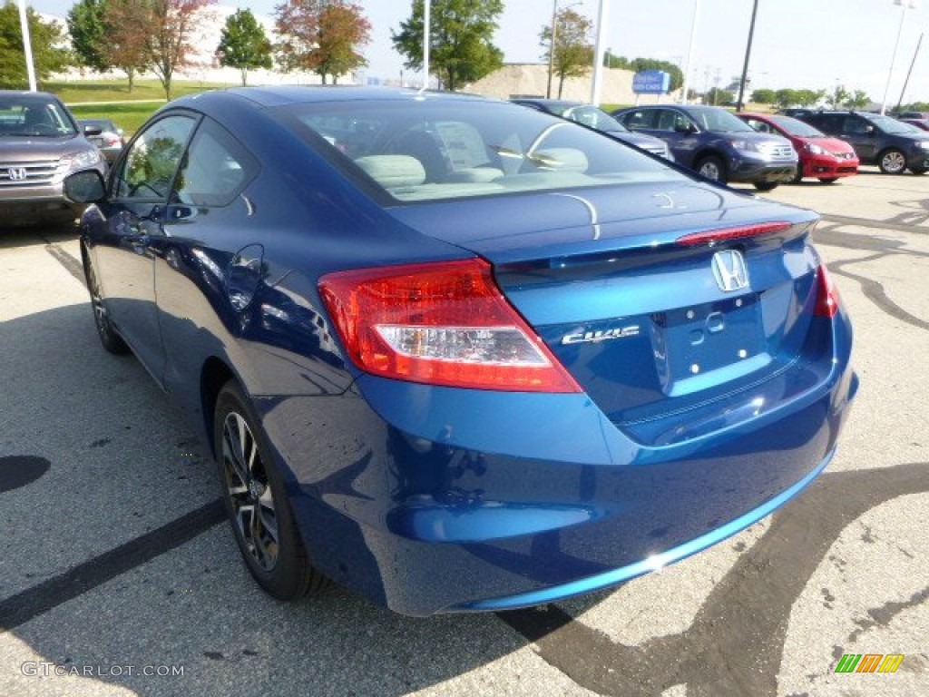 2013 Civic EX Coupe - Dyno Blue Pearl / Gray photo #5