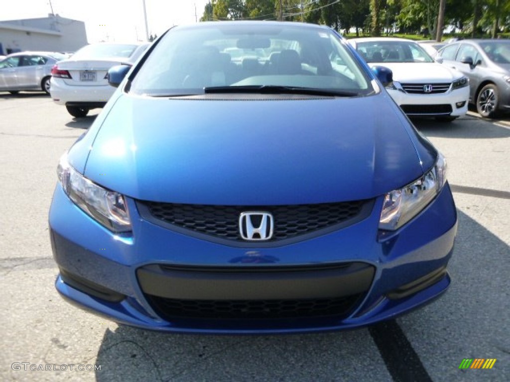 2013 Civic EX Coupe - Dyno Blue Pearl / Gray photo #8