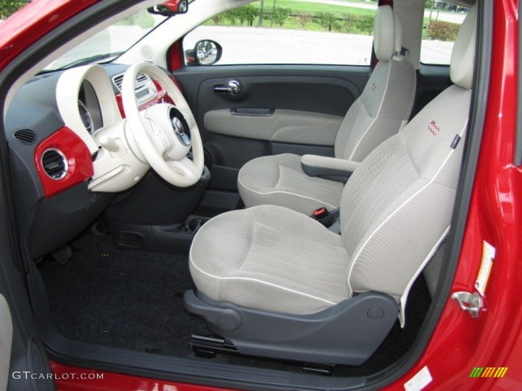 2012 Fiat 500 Lounge Front Seat Photo #85222316