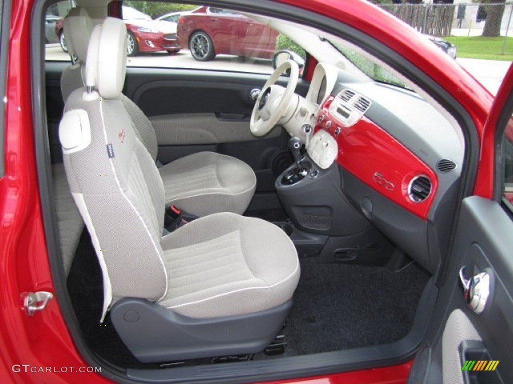2012 Fiat 500 Lounge Front Seat Photo #85222346