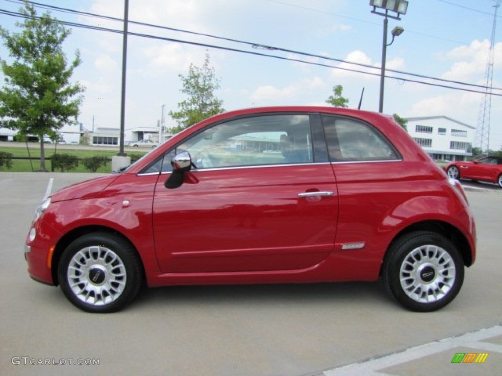 Rosso Brillante (Red) 2012 Fiat 500 Lounge Exterior Photo #85222397