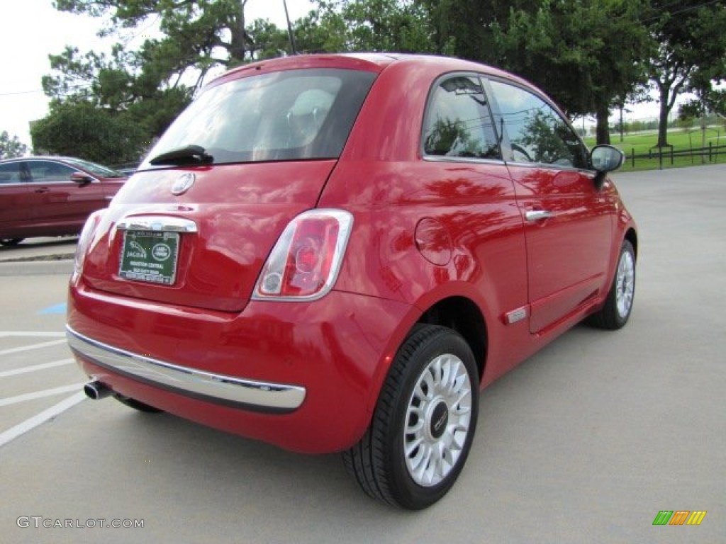 2012 500 Lounge - Rosso Brillante (Red) / Tessuto Beige-Nero/Avorio (Beige-Black/Ivory) photo #10