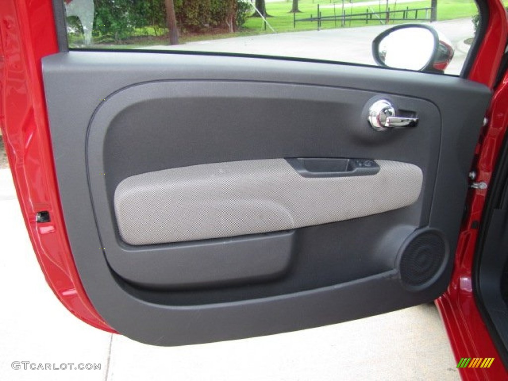 2012 Fiat 500 Lounge Tessuto Beige-Nero/Avorio (Beige-Black/Ivory) Door Panel Photo #85222808