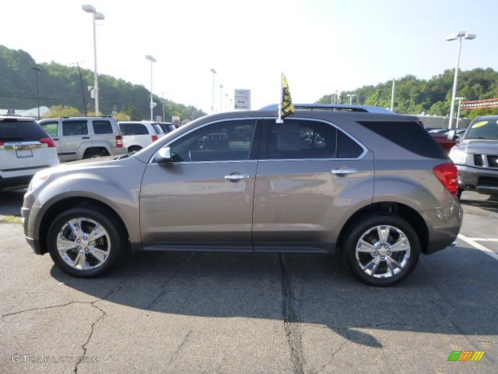 2010 Equinox LTZ AWD - Mocha Steel Metallic / Jet Black/Brownstone photo #2