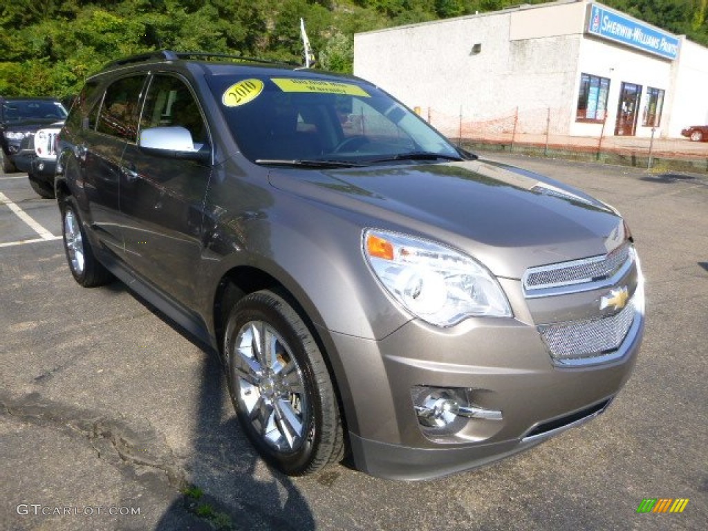 2010 Equinox LTZ AWD - Mocha Steel Metallic / Jet Black/Brownstone photo #7