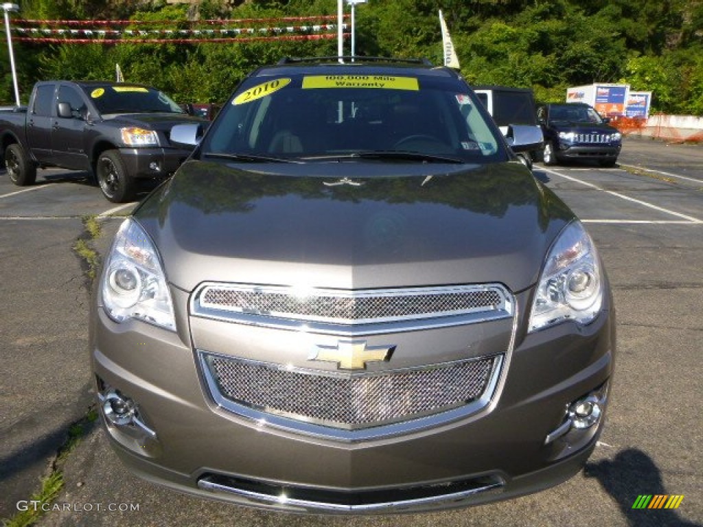 2010 Equinox LTZ AWD - Mocha Steel Metallic / Jet Black/Brownstone photo #8