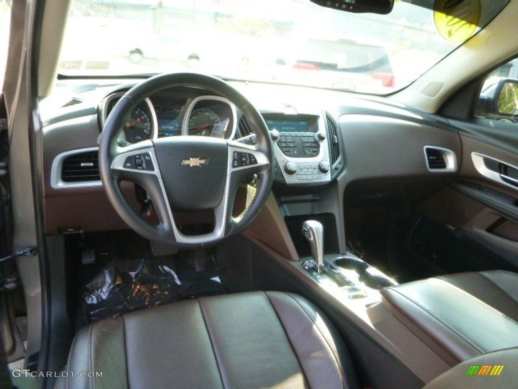 2010 Equinox LTZ AWD - Mocha Steel Metallic / Jet Black/Brownstone photo #13