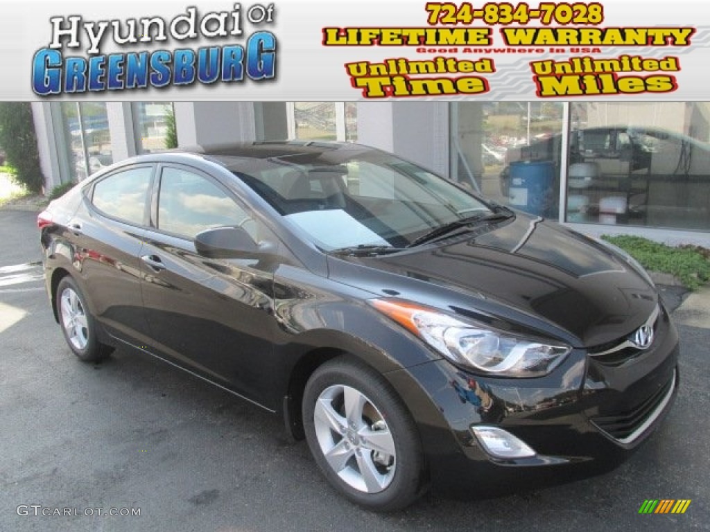 2013 Elantra GLS - Black / Gray photo #1