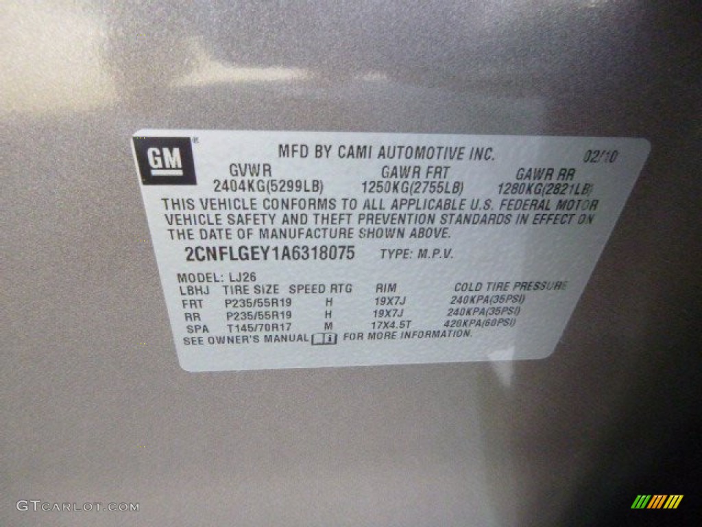 2010 Equinox LTZ AWD - Mocha Steel Metallic / Jet Black/Brownstone photo #19