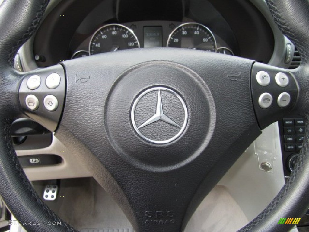 2007 Mercedes-Benz C 230 Sport Ash Steering Wheel Photo #85223333