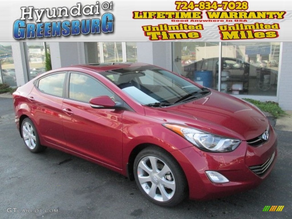 2013 Elantra Limited - Sparkling Ruby / Black photo #1