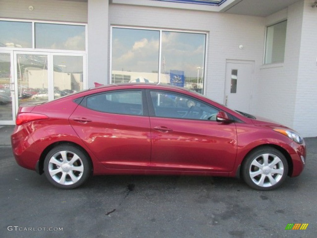2013 Elantra Limited - Sparkling Ruby / Black photo #2