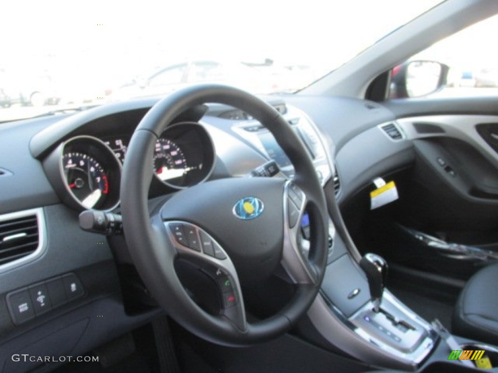 2013 Elantra Limited - Sparkling Ruby / Black photo #7