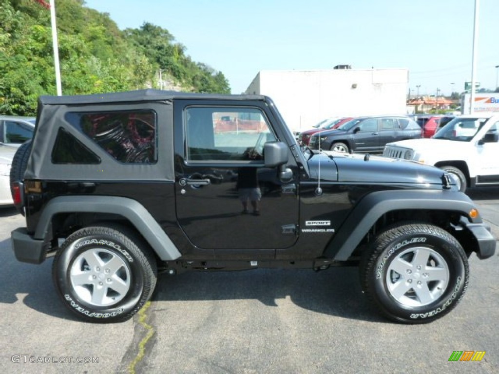 Black 2014 Jeep Wrangler Sport S 4x4 Exterior Photo #85224269
