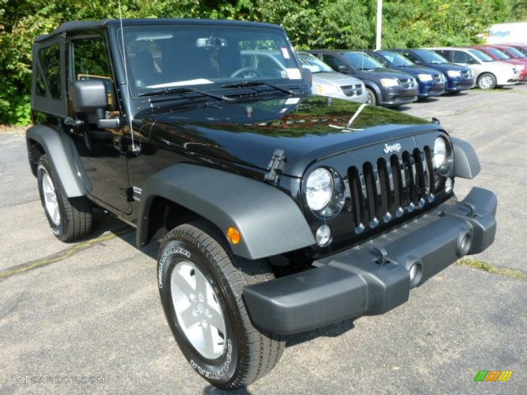 Black 2014 Jeep Wrangler Sport S 4x4 Exterior Photo #85224310