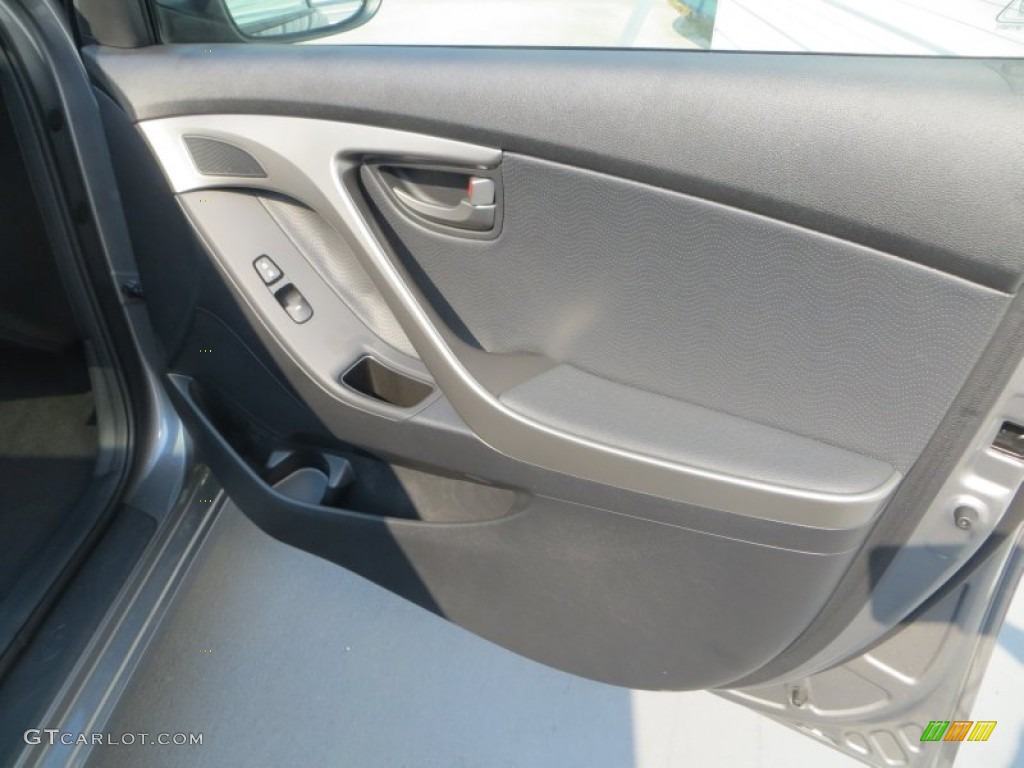 2013 Elantra Limited - Harbor Gray Metallic / Black photo #17