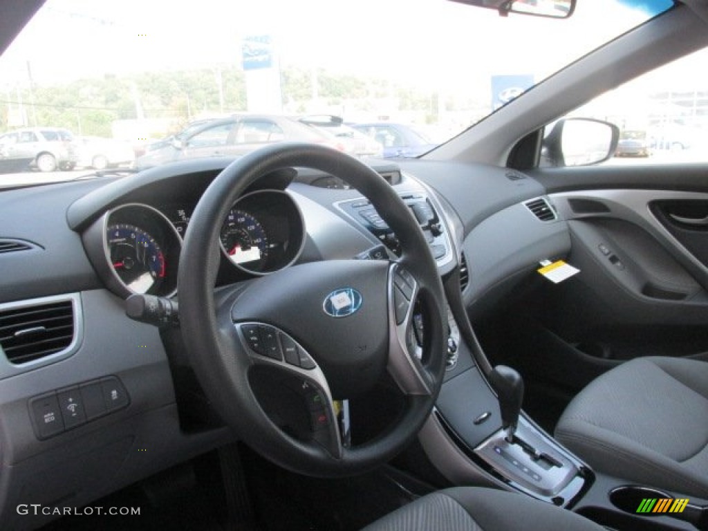 2013 Elantra GLS - Shimmering Air Silver / Gray photo #7