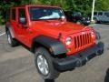 2014 Flame Red Jeep Wrangler Unlimited Sport 4x4  photo #9