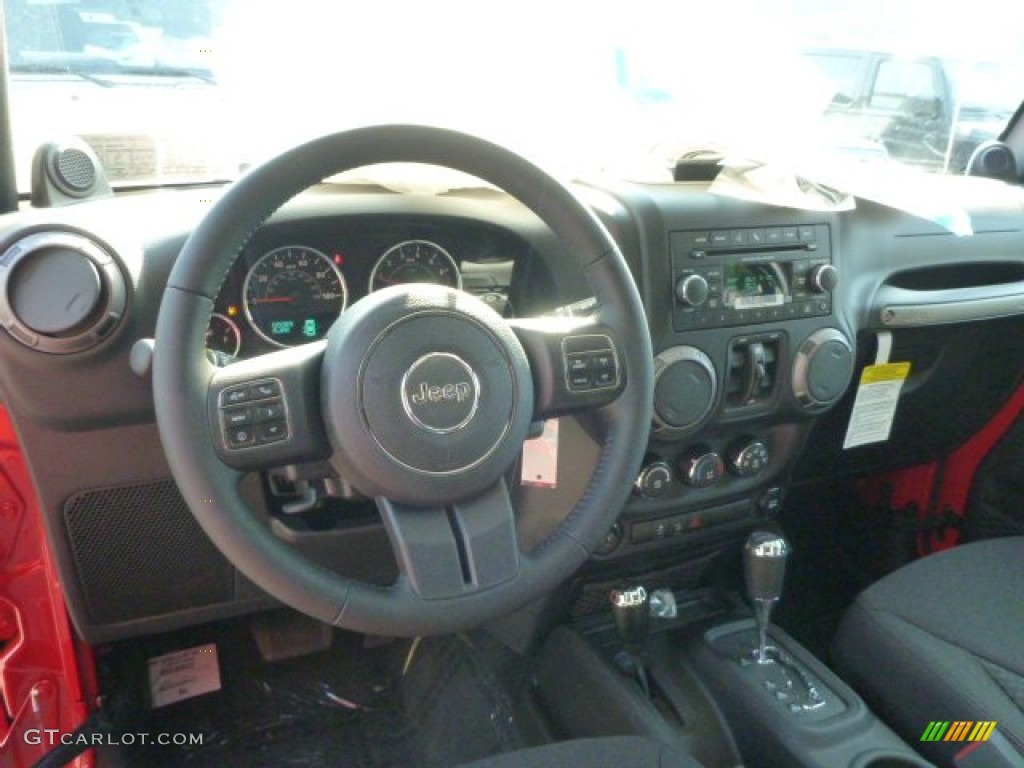 2014 Jeep Wrangler Unlimited Sport 4x4 Black Dashboard Photo #85225106