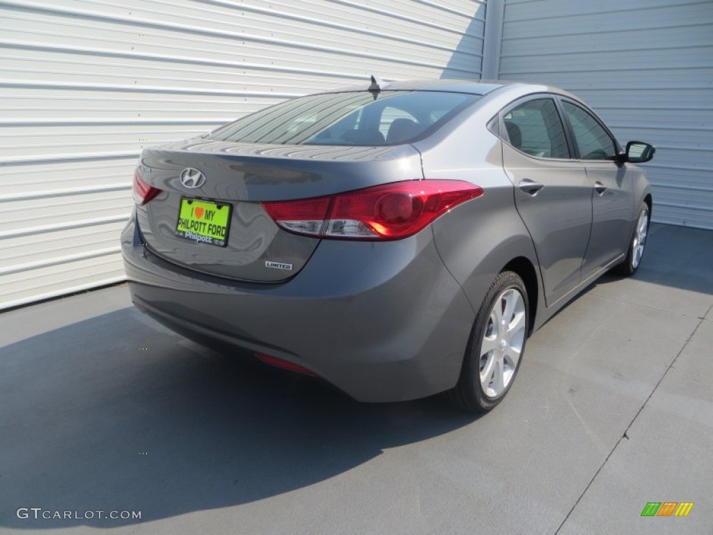 2013 Elantra Limited - Harbor Gray Metallic / Gray photo #7