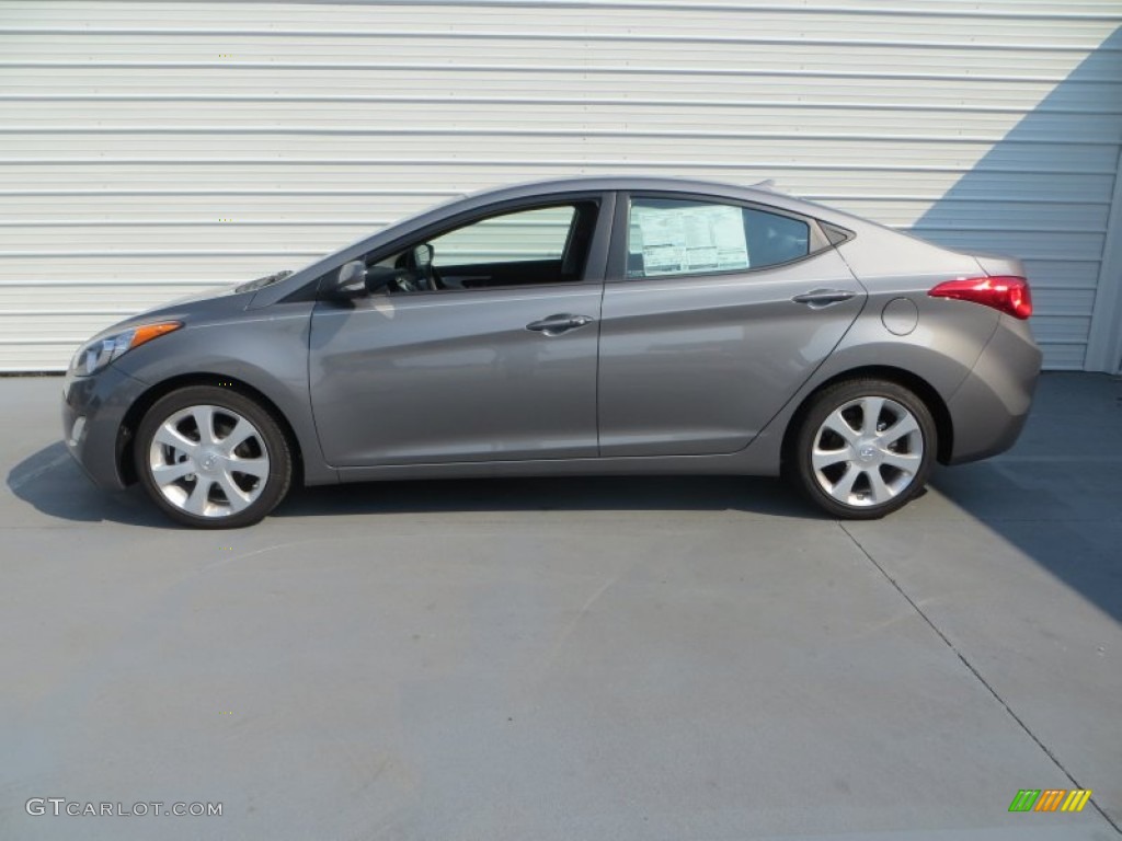 2013 Elantra Limited - Harbor Gray Metallic / Gray photo #9