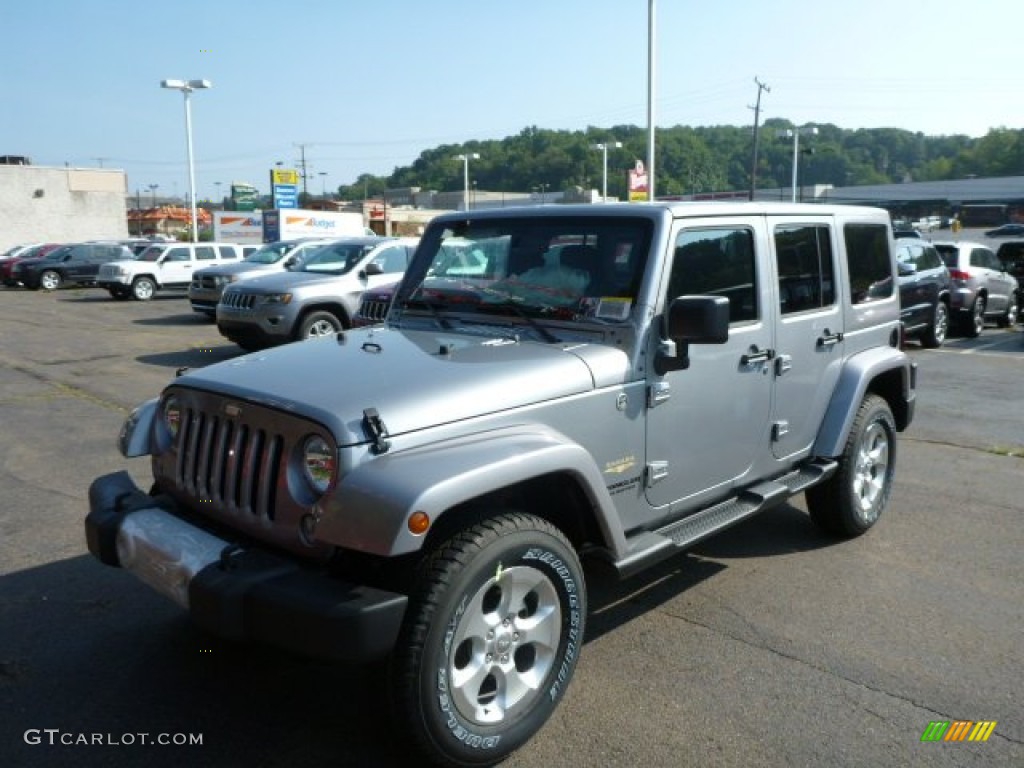 2014 Wrangler Unlimited Sahara 4x4 - Billet Silver Metallic / Black photo #1