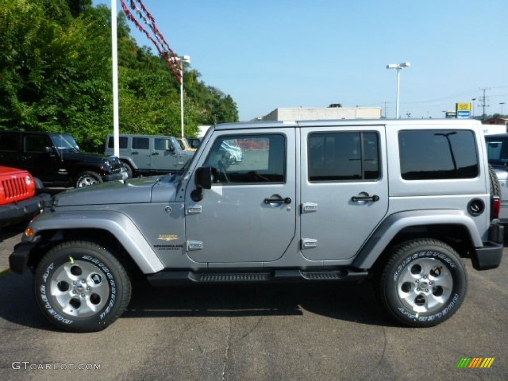 Billet Silver Metallic 2014 Jeep Wrangler Unlimited Sahara 4x4 Exterior Photo #85225415