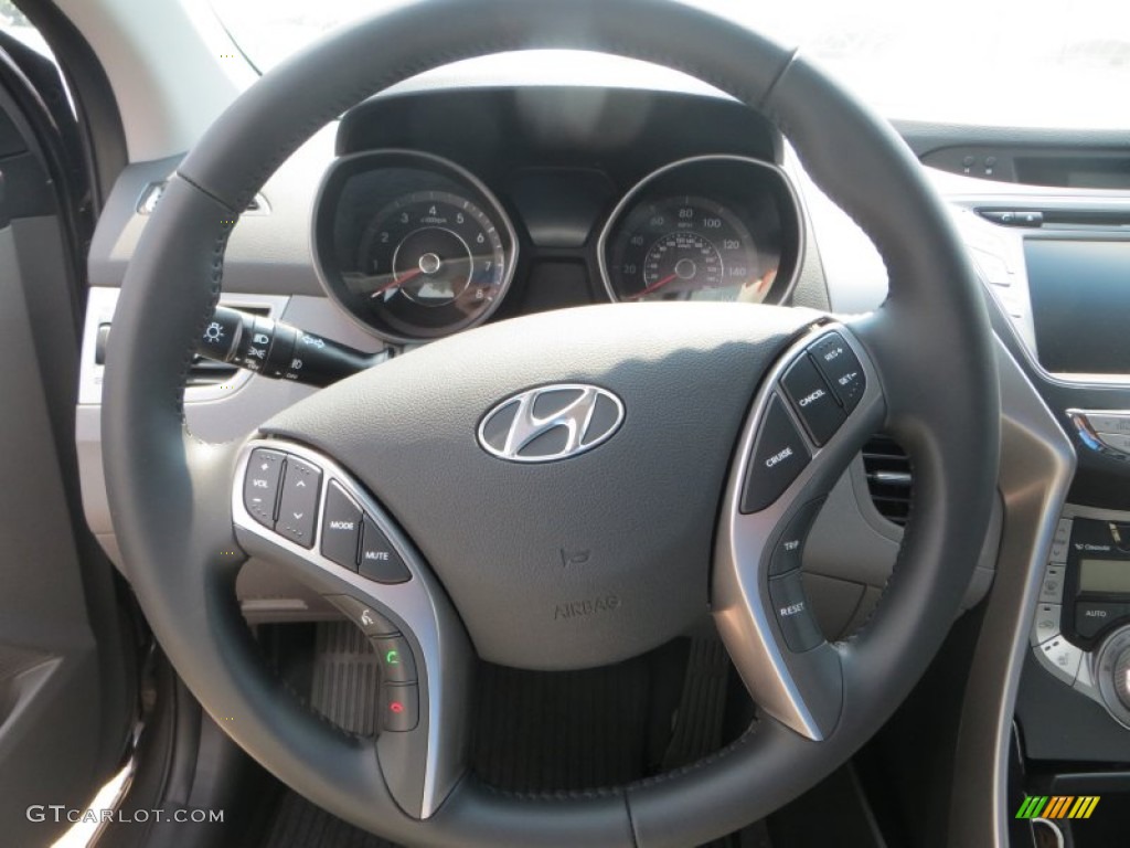 2013 Elantra Limited - Harbor Gray Metallic / Gray photo #32