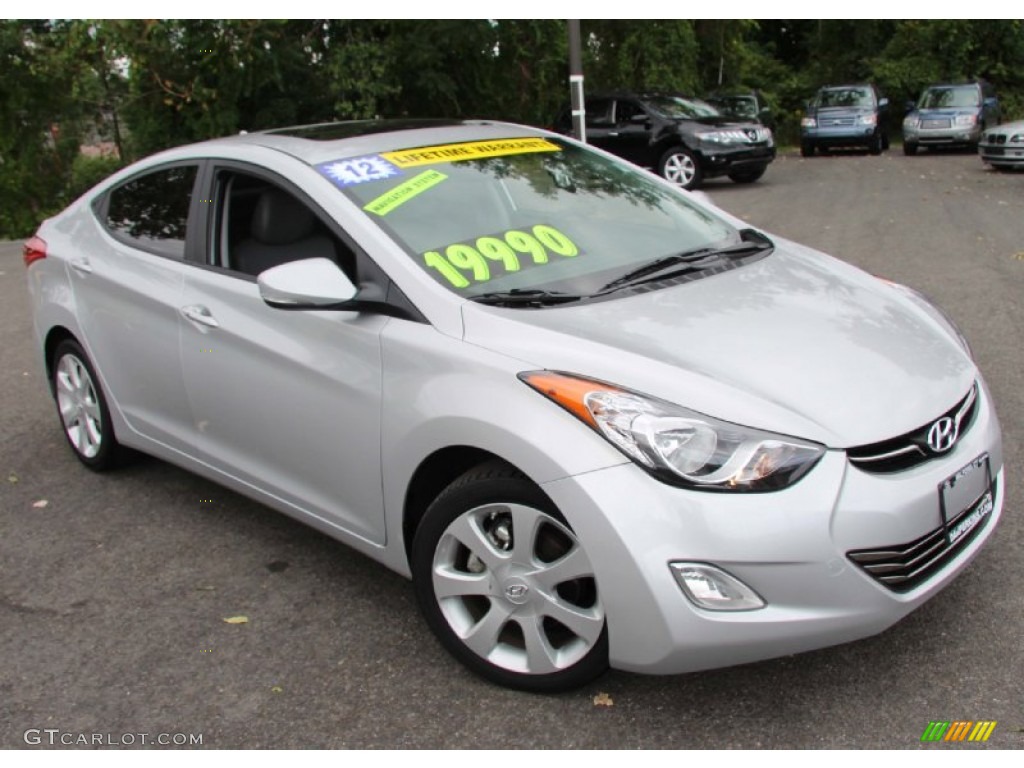 2012 Elantra Limited - Shimmering Silver / Gray photo #3
