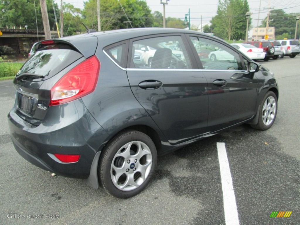 2011 Fiesta SES Hatchback - Monterey Grey Metallic / Charcoal Black Leather photo #6