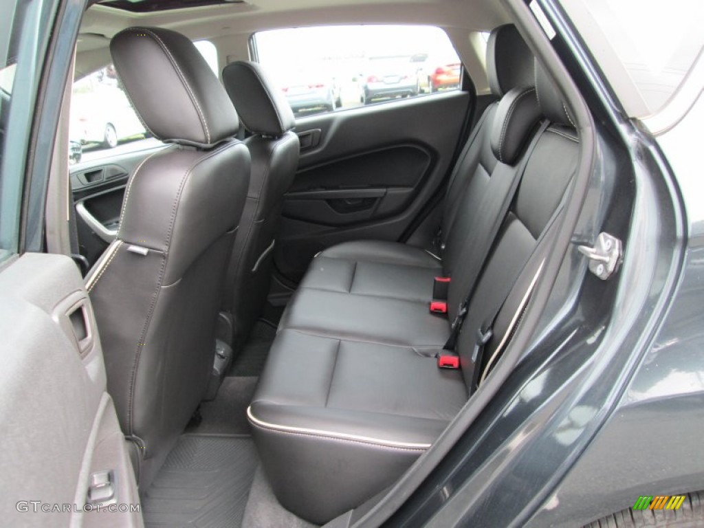 2011 Fiesta SES Hatchback - Monterey Grey Metallic / Charcoal Black Leather photo #20
