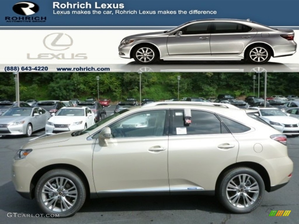 2013 RX 450h AWD - Satin Cashmere Metallic / Parchment/Espresso Birds Eye Maple photo #1