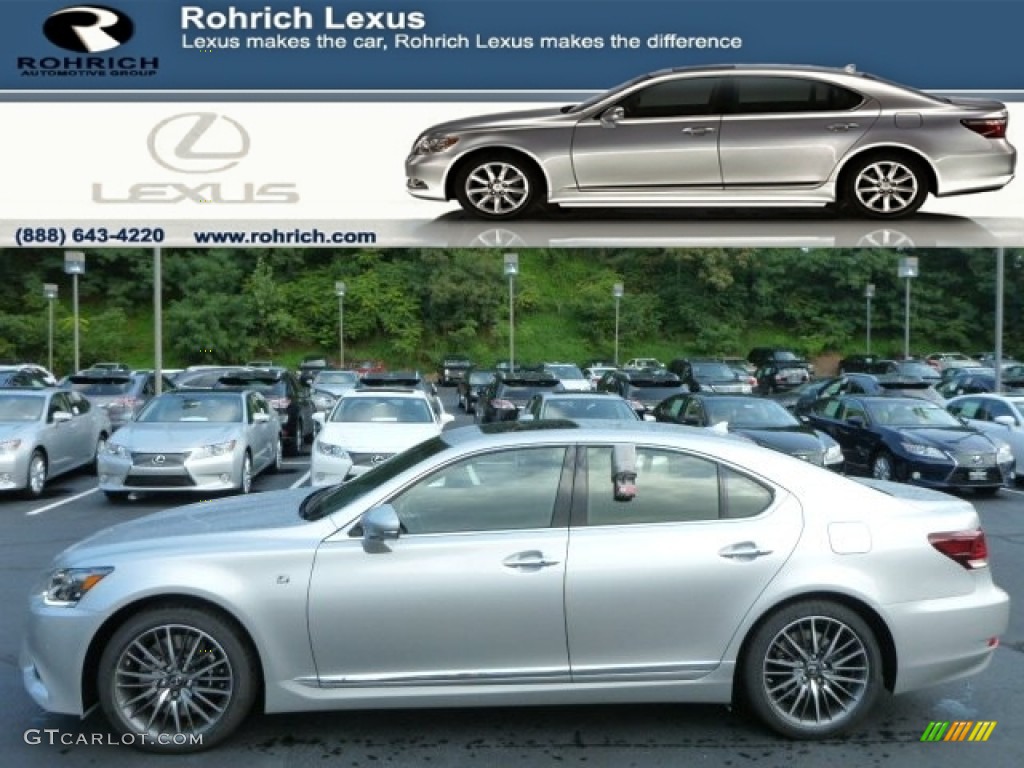 2013 LS 460 F Sport AWD - Liquid Platinum / F Sport Black w/White Perf. Genuine Aluminum photo #1