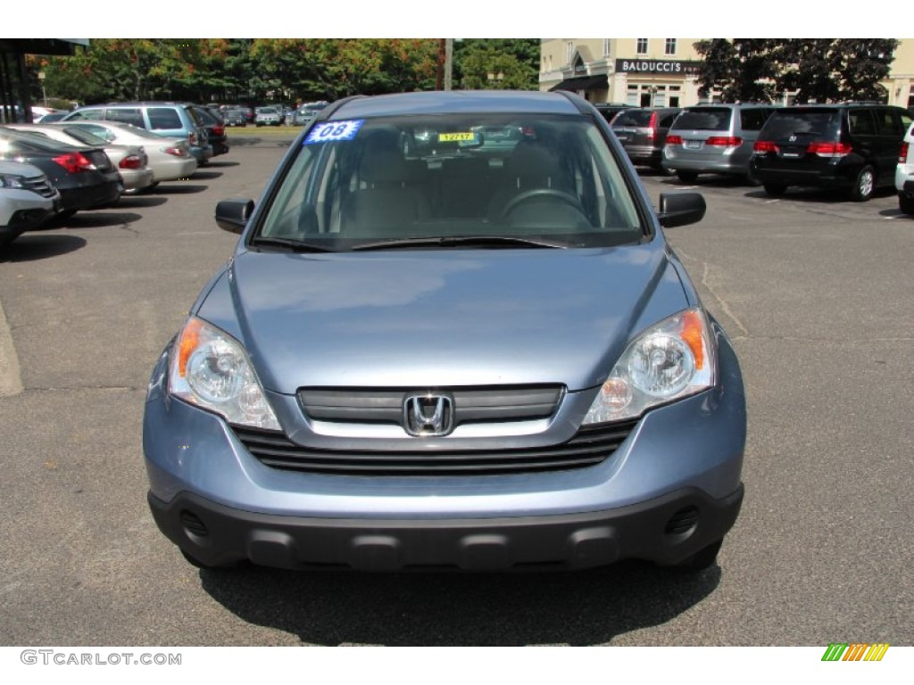 2008 CR-V LX 4WD - Glacier Blue Metallic / Gray photo #2