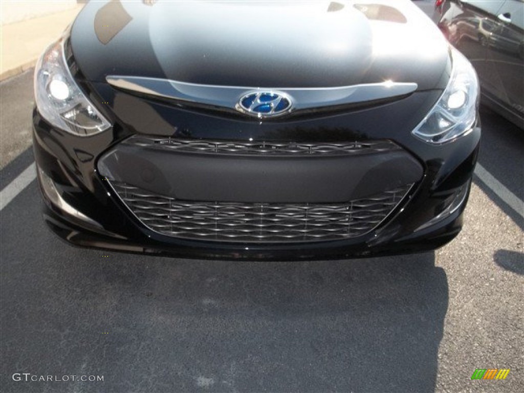 2013 Sonata Hybrid Limited - Black Onyx Pearl / Gray photo #2