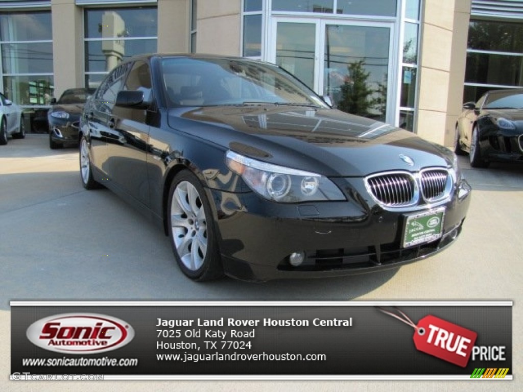 2005 5 Series 545i Sedan - Jet Black / Black photo #1