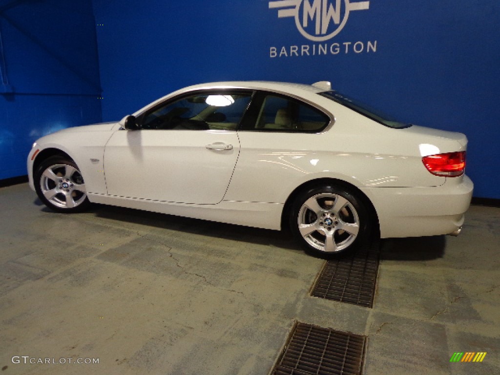 2008 3 Series 328xi Coupe - Alpine White / Cream Beige photo #5