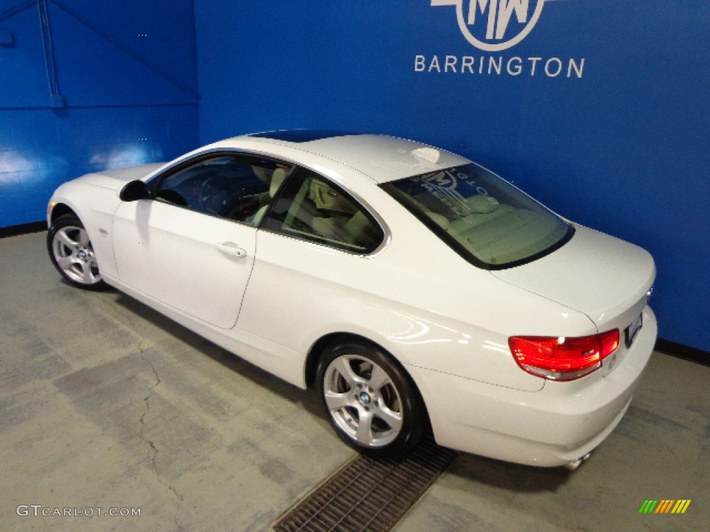 2008 3 Series 328xi Coupe - Alpine White / Cream Beige photo #14