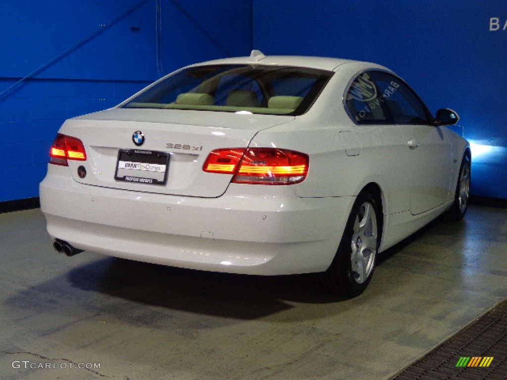 2008 3 Series 328xi Coupe - Alpine White / Cream Beige photo #24
