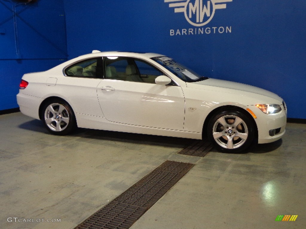 2008 3 Series 328xi Coupe - Alpine White / Cream Beige photo #26