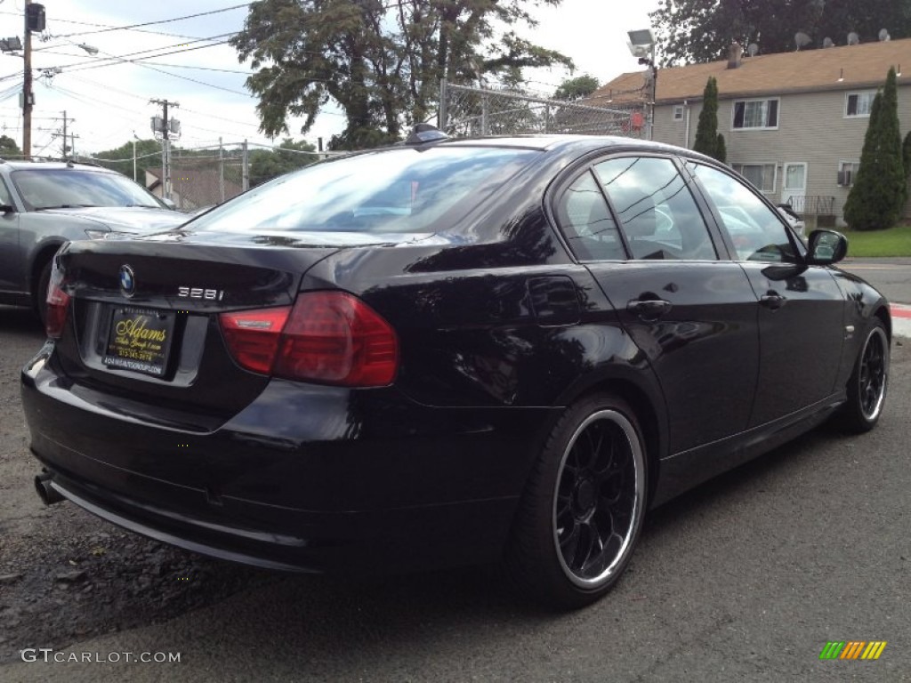 2009 3 Series 328xi Sedan - Black Sapphire Metallic / Black photo #4