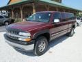 2002 Dark Carmine Red Metallic Chevrolet Silverado 1500 LS Extended Cab 4x4  photo #2