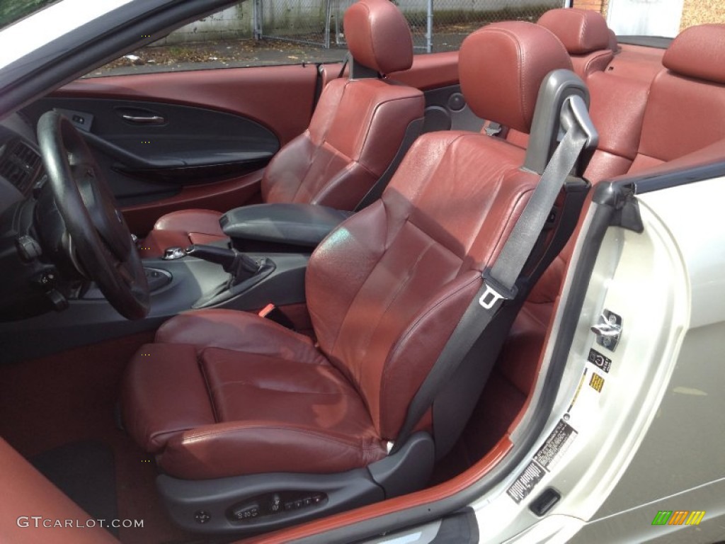 Chateau Red Interior 2005 BMW 6 Series 645i Convertible Photo #85235693
