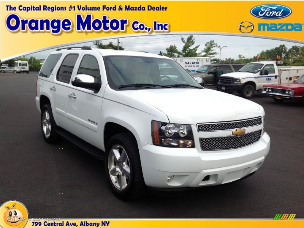 2007 Tahoe LTZ 4x4 - Summit White / Light Cashmere/Ebony photo #1