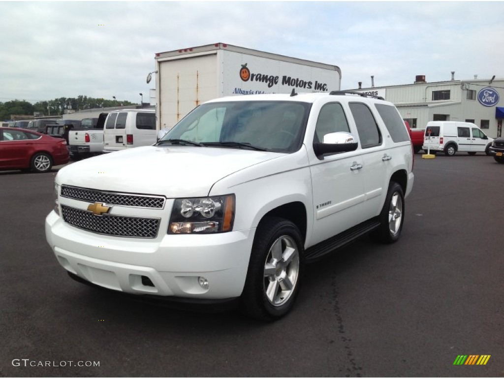 2007 Tahoe LTZ 4x4 - Summit White / Light Cashmere/Ebony photo #3