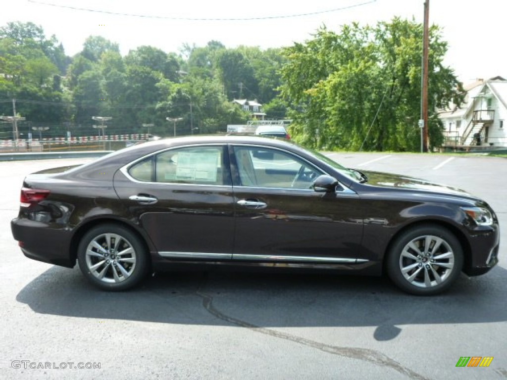 2013 LS 460 AWD - Fire Agate Pearl / Parchment/Brown Walnut photo #5