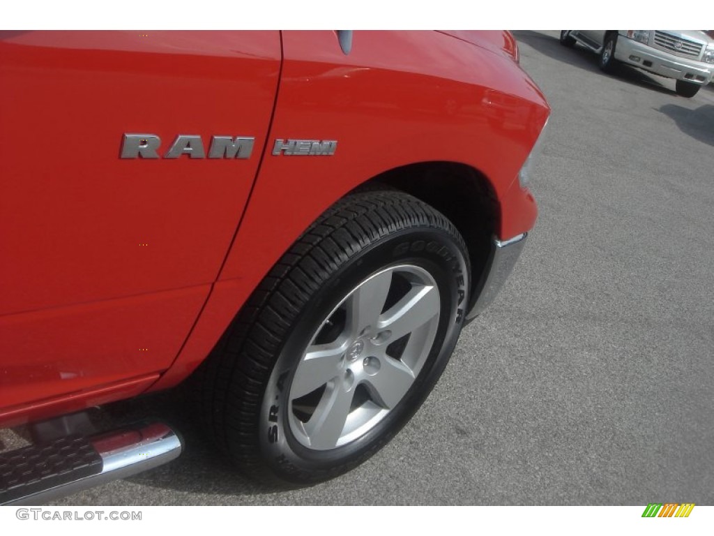 2009 Ram 1500 Big Horn Edition Crew Cab 4x4 - Flame Red / Dark Slate/Medium Graystone photo #38